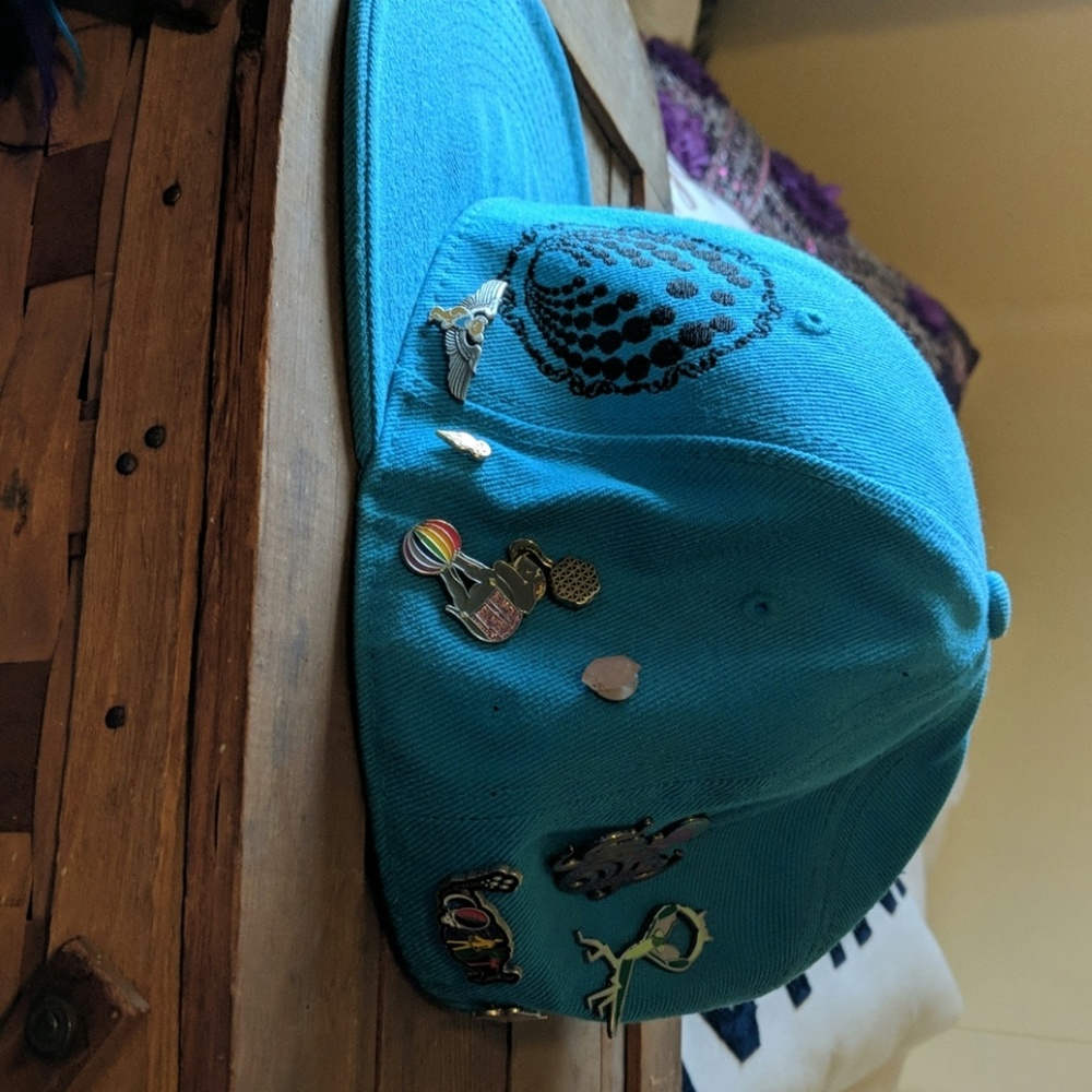 Bassnectar flatbill hat full of pins!